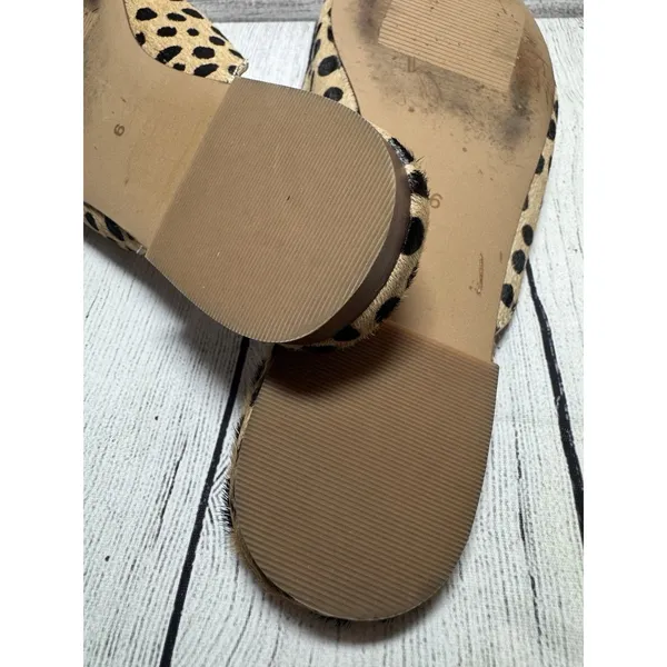 Madewell Remi Mule Leopard Print Flats Womens Size 6 Calf Hair Quiet Luxury - Image 10