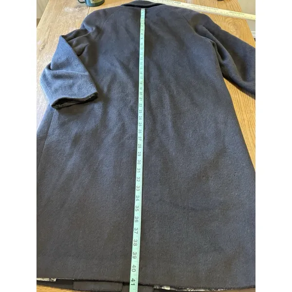 Alorna by Forstmann‎ Long Brown Wool Coat Button Up Made In USA Petite Measured - Image 16