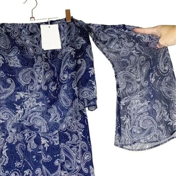 The Jetset Diaries Midnight Paisley Print Romper Size Small Blue New - Image 6