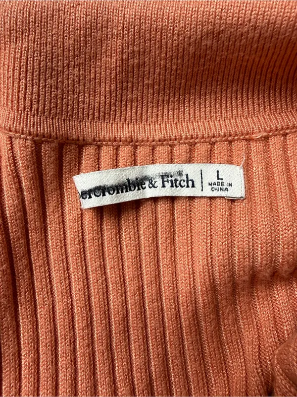 Abercrombie & Fitch Ribbed Elevated Knit Polo Dress Size Large - Image 6