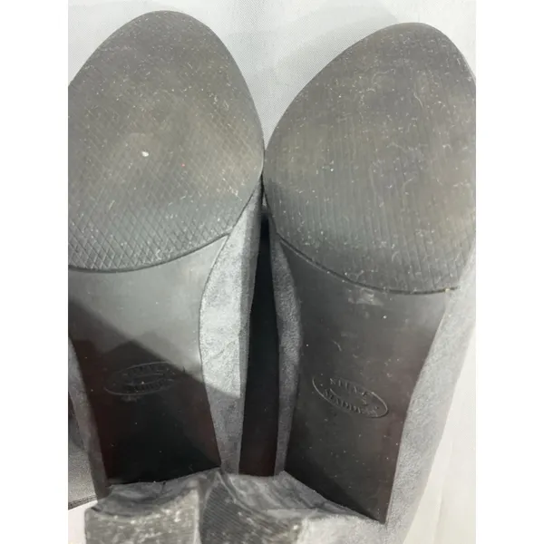 Womans Steve Madden Gorgeous Size 7.5 M Gray Fabric Otk Pullon Heel Boots - Image 9