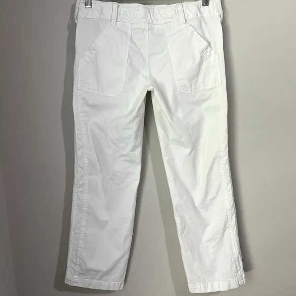 Versace Cropped Straight Leg Jeans Women's Size 30 Denim Zipper Pockets Designer - Image 5