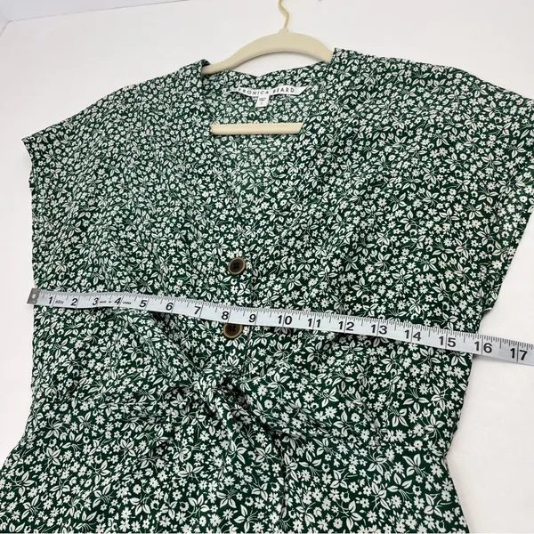 Veronica Beard Floral Giana Dress Green White Floral 100% Silk Size‎ 2 *FLAWED* - Image 11