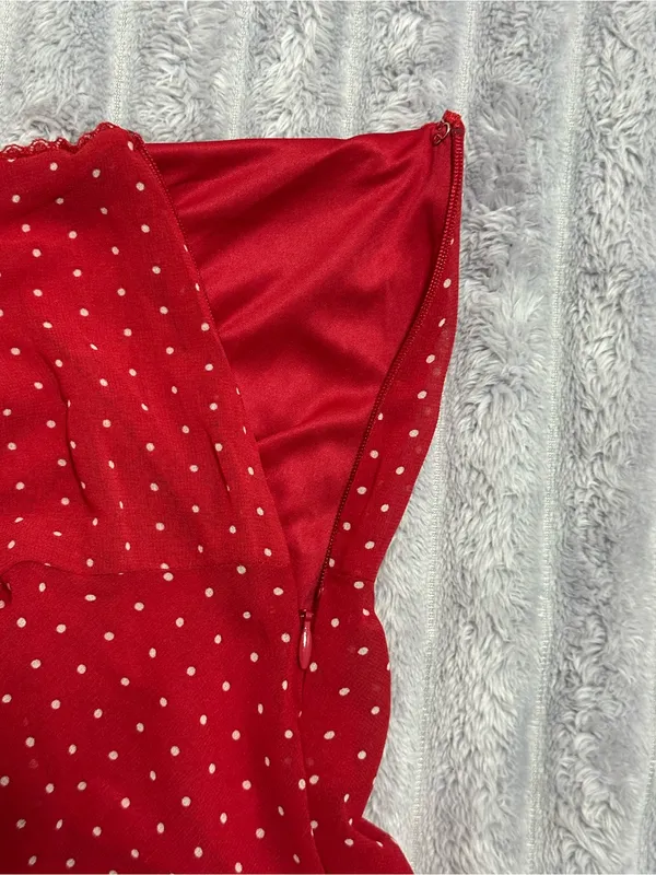 wild fable Red Polka Dot Mini Skirt - Image 3