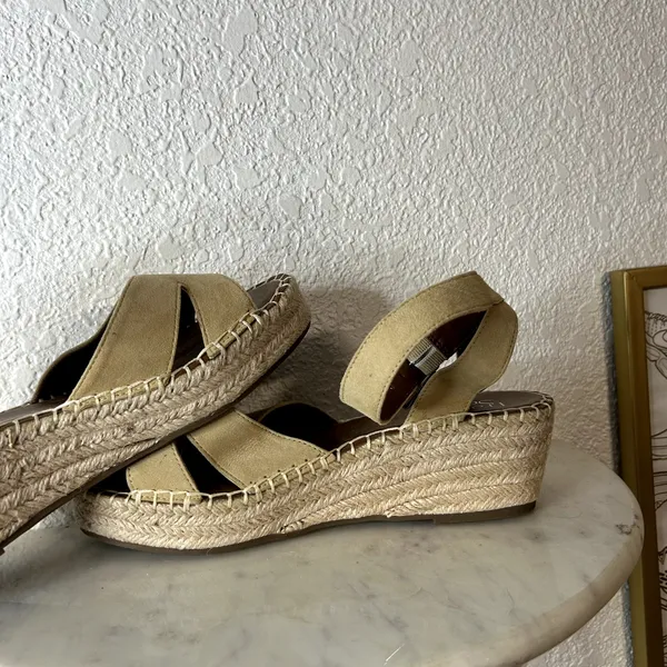 Franco Sarto Pellia Womens Suede Ankle Sandals Womens Size 7.5 Tan Brown - Image 5