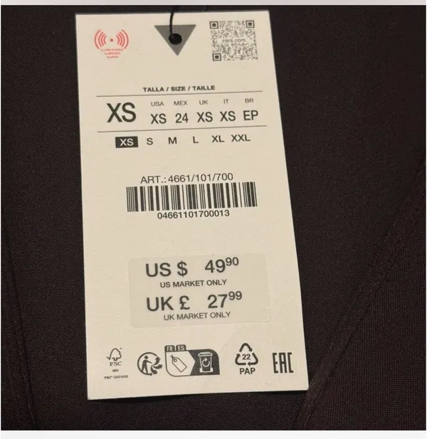 ZARA Brown Poplin Top - Image 2