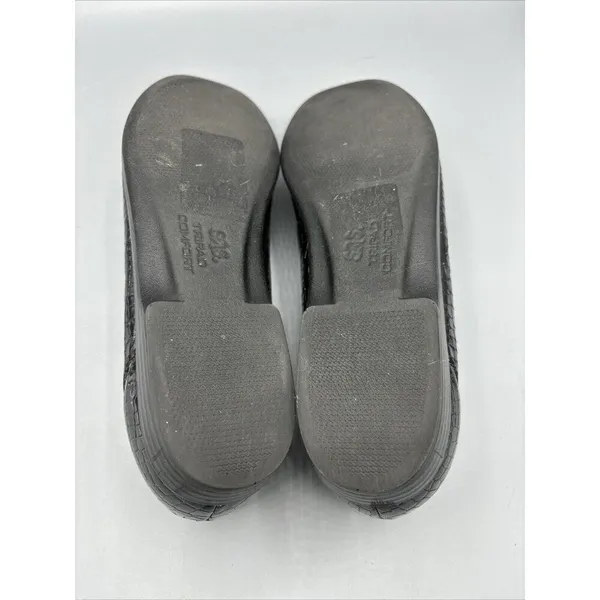 SAS Tripad Black Reptile Croc Slip‎ On Leather Loafers Comfort Women’s 7.5 - Image 6