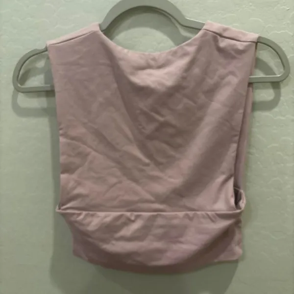 Express‎ Womens Deep V Neck Sleeveless Crop Top Mauve Lilac Purple Small - Image 4