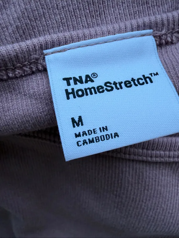 Aritzia TNA Homestretch mauve square neck long sleeve top - Image 3