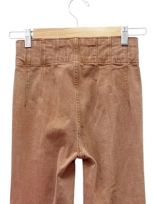 Free People We The Free Jayde Flare Jeans Mesa Brown Wash Sz 25 Boho Festival - Image 7