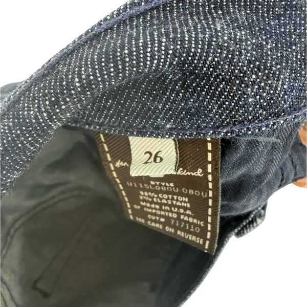 7 For All Mankind‎ Dojo Bootcut Flare Jeans Patent Lattice Pockets 26 Dark Wash - Image 11