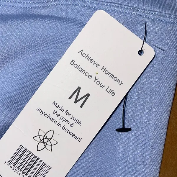 Harmony Balance Womens High Waist‎ Seamless Leggings Light Blue Medium NWT - Image 5