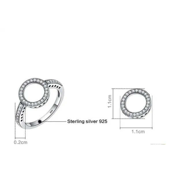 Boutique NEW‎ Women's Halo Heart Pave Simulated Diamond 925 Sterling Silver Ring Size 6 - Image 7
