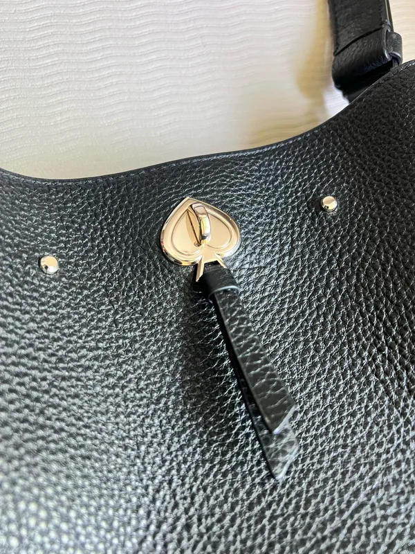 Kate Spade Marti Small Bucket Bag Black Pebbled Shoulder Crossbody NWOT - Image 5