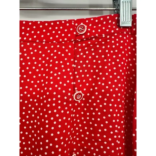 TravelSmith Red Polka Dot Wrap Maxi Skirt Medium Retro Rockabilly Old‎ Hollywood - Image 3
