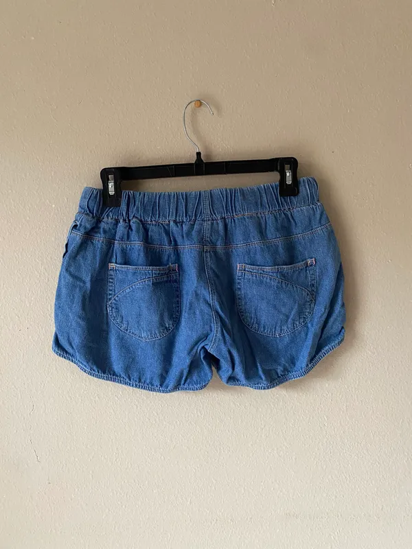 Vintage LUST Flower Power Soft Denim Shorts Multi Size L - Image 2