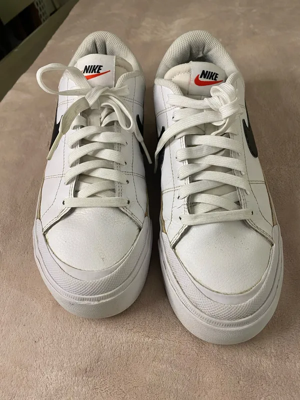 Nike Womens Court Legacy Lift White Black Hemp Shoes Size 8.5 - Image 2