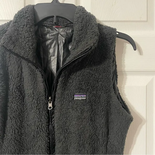 Patagonia Los Gatos Vest- Fleece Zip Up Dark Grey Charcoal Women’s Small - Image 4