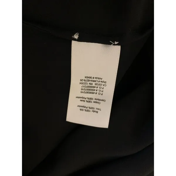 Aritzia Wilfred Bisous Black Silk Spaghetti Strap Empire Waist Maxi Dress Small - Image 5