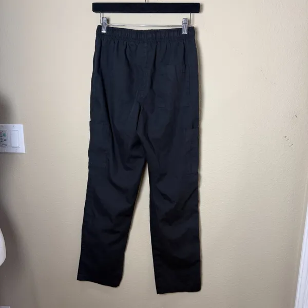 Dagacci Straight Wide Leg Black Scrubs Pants Size Small - Image 5