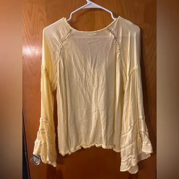 Altar'd State Light Yellow Blouse - Image 3