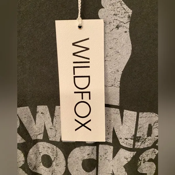 Wildfox Rawanda Rocks Women’s Grey Oversized Tee Shirt Size Medium - Image 6