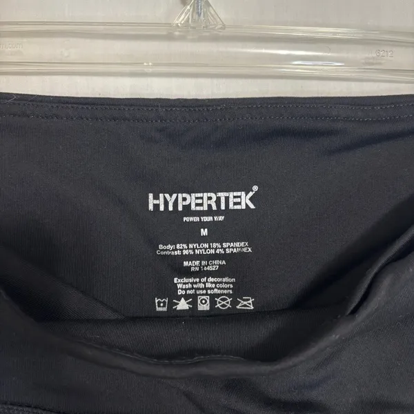 Hypertek High Waisted Pocket Leggings Black Athletic‎ Yoga Workout Gym Medium - Image 5