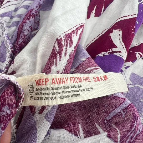 Free People Intimately Heat Wave Smocked floral Maxi Dress‎ purple ruffle sz M - Image 4