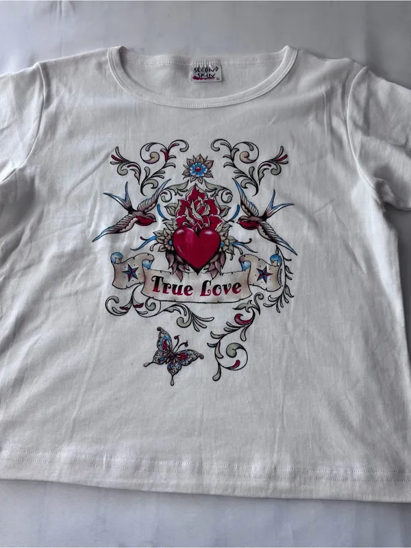 Lots of 2 Classic Crewneck Graphic Tee - Lavender and White - Image 3