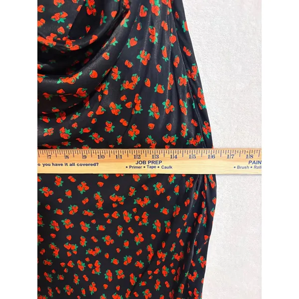 Anthropologie‎ Tilda Strawberry Print Satin Strapless Maxi Slip Dress NEW - Image 10