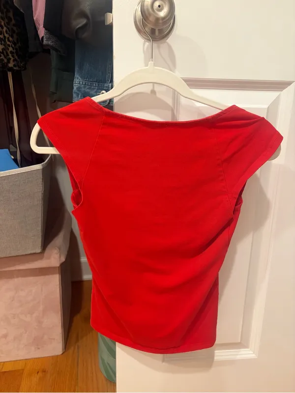 J. Crew Red Square-Neck Tank Top - Image 3