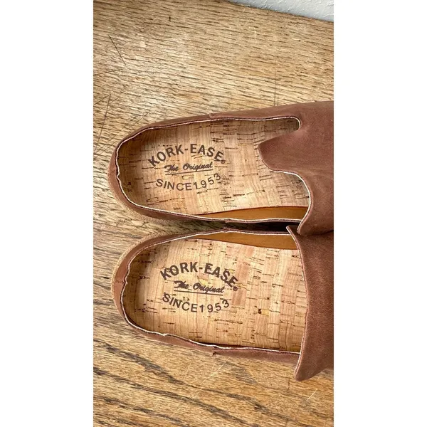 Kork-Ease Brown Leather Mule Sneakers Slip On Cork Footbed Womens 7.5M - Image 3