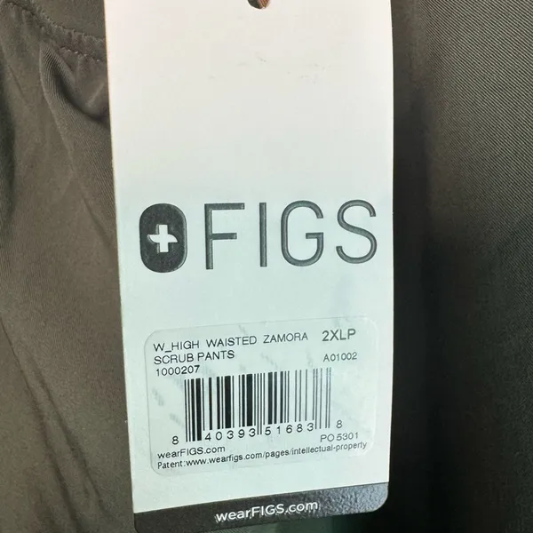 NWT Figs Green High Waisted Zamora Scrub Pants - Image 8