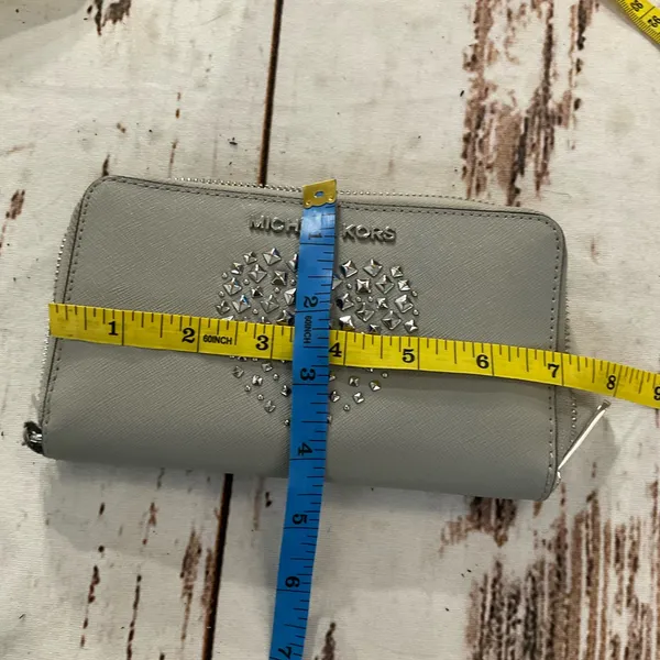 Michael Kors Cross‎ Grain Leather Embellished Wallet - Image 4