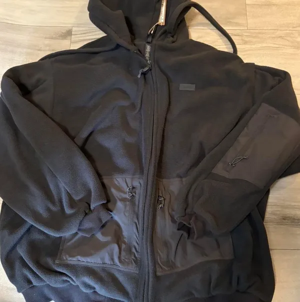 Skims fleece lounge oversized zip-up hoodie Color storm - Image 3