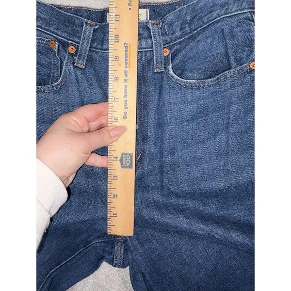 Madewell Blue Jeans Baggy Straight Leg 24 High Rise‎ Denim Pants Cotton Hemp - Image 10