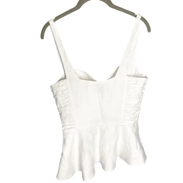 Reformation The Collection Truro Top Size 4 White Bustier Corset‎ Zip Front Tank - Image 9