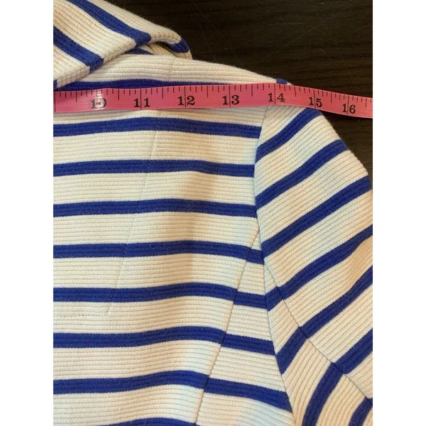 Hatley Nautical‎ Striped Jacket Blazer Womens Small Stretch Preppy Country Club - Image 15
