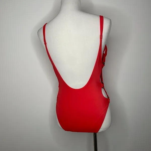 Aerie- Red One Piece with Open Sides - Image 3
