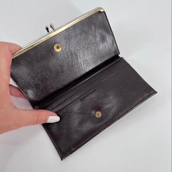 Vintage brown wallet 80s‎ Brown - Image 3