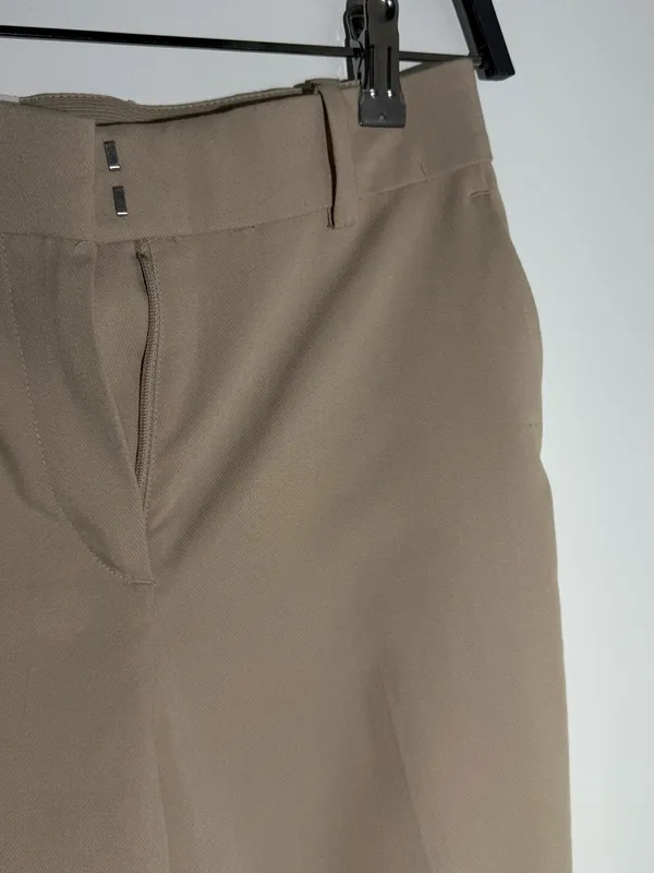 H&M Women's Straight-Leg High-Waist Trousers - Beige - Image 7