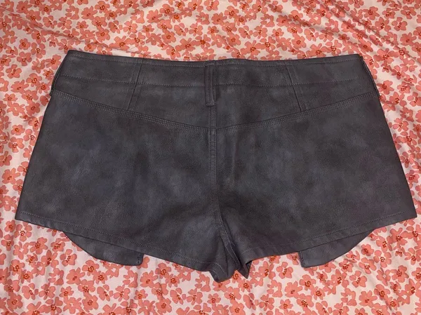 NWOT Free People/We the Free Dark Angel Vegan Micro Shorts | Charcoal Combo - Image 7