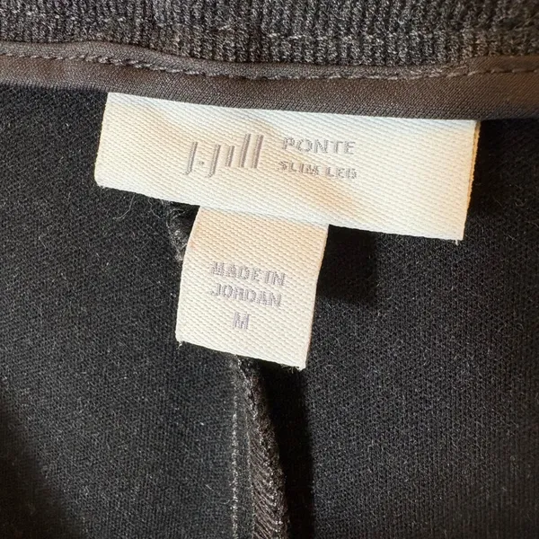 J. Jill Ponte Knit Slim‎ Leg Pants Charcoal Gray Pull On Size Medium - Image 5