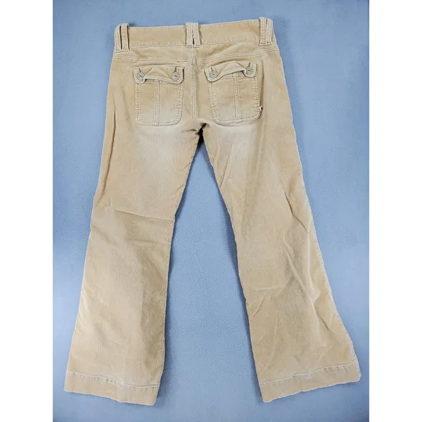 Abercrombie Y2K Low Rise Corduroy Pants Flare Sz 10 Boho Indie Festival Cargo - Image 3