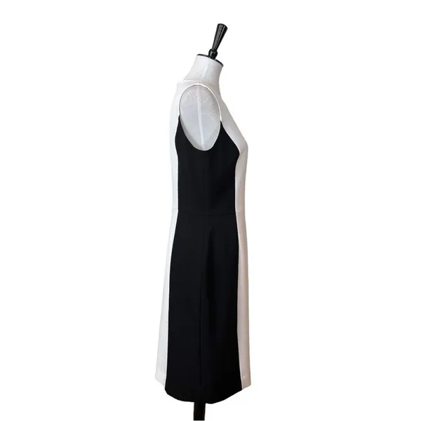 Preston & York Women’s Dress Sheath Classic Black White Color Block Size 8 - Image 3