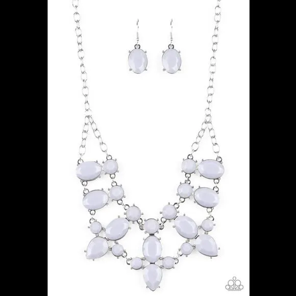 Paparazzi Necklace Set - Goddess Glow - Silver - Image 2