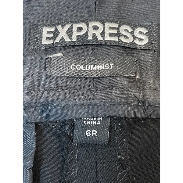 Express Womens Columnist Black Straight Leg Trousers Size 6R - Image 2