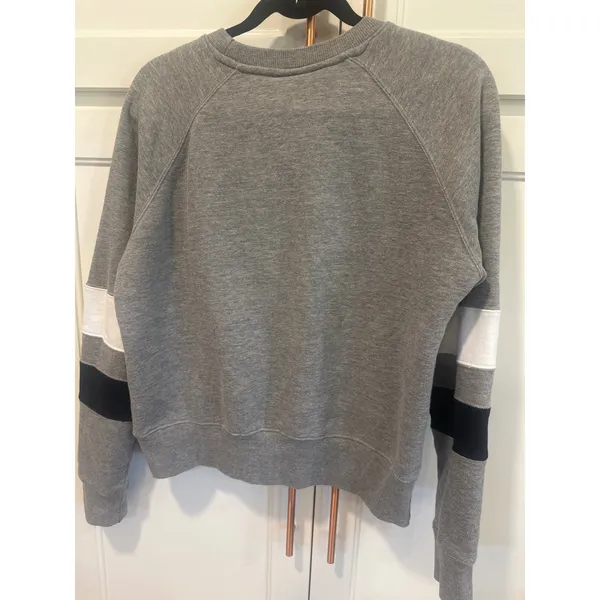 Champion Ferrum College Panthers Gray Crewneck Sweatshirt Womens Large Raglan VA - Image 6