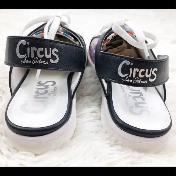 Circus Sam Edelman Murray Red Blue Confetti Black Slingback‎ Sneakers Shoes 7.5 - Image 4