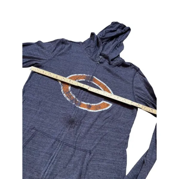 Reebok Womens Chicago Bears Full-Zip Hoodie Size m Blue & Orange Polyester Blend - Image 5